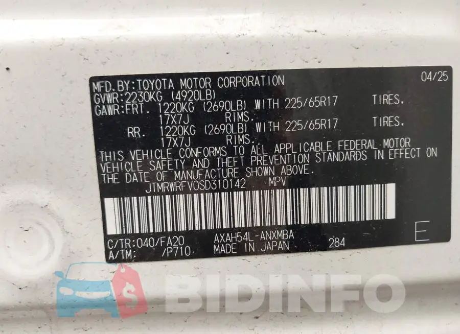 JTMRWRFV0SD310142 Photo# 9