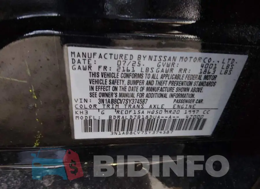 3N1AB8CV7SY374587 Photo# 9