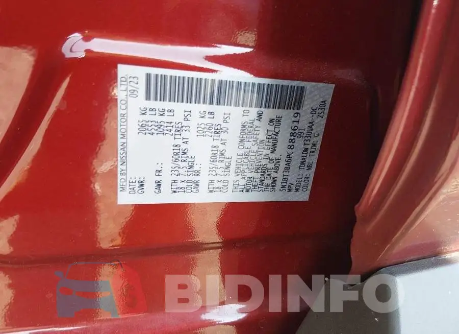 5N1BT3BA6PC888619 Photo# 9