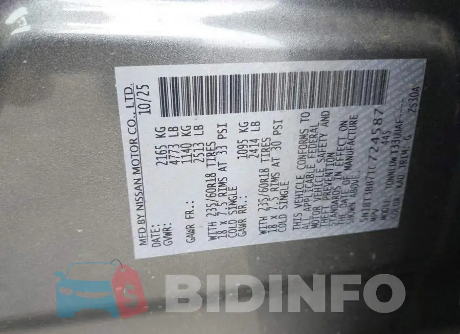 5N1BT3BB7TC724587 Photo# 9