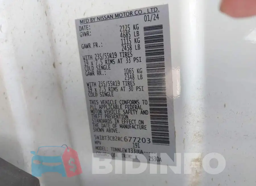 5N1BT3CB2RC677203 Photo# 9