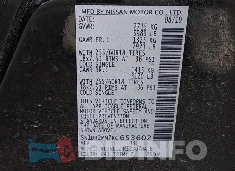 5N1DR2MM7KC653602 Photo# 9
