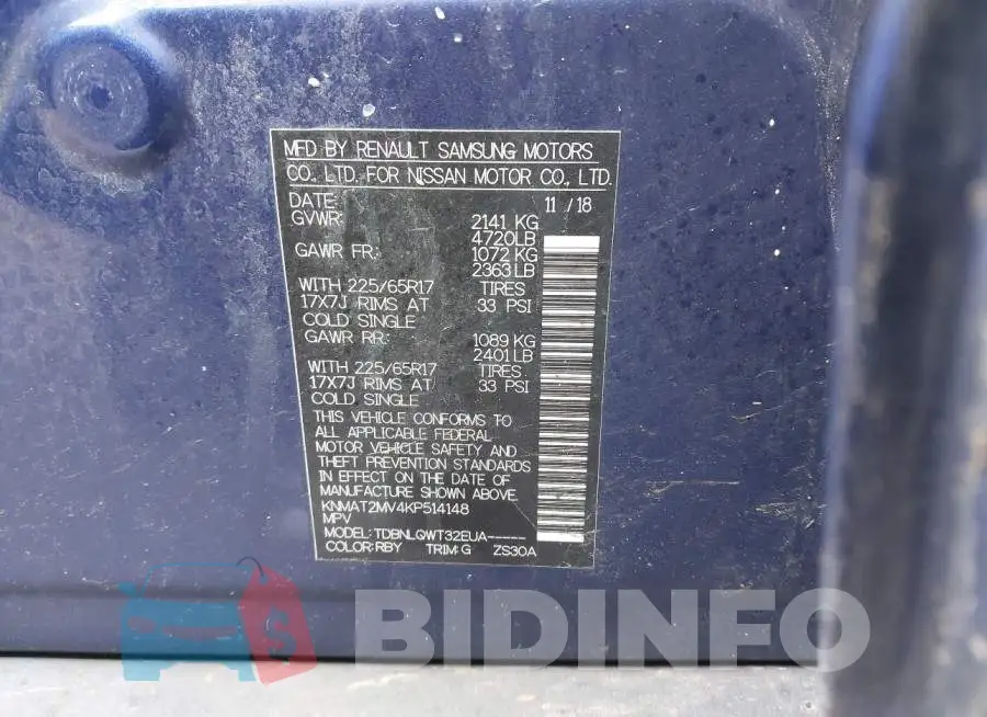 KNMAT2MV4KP514148 Photo# 9