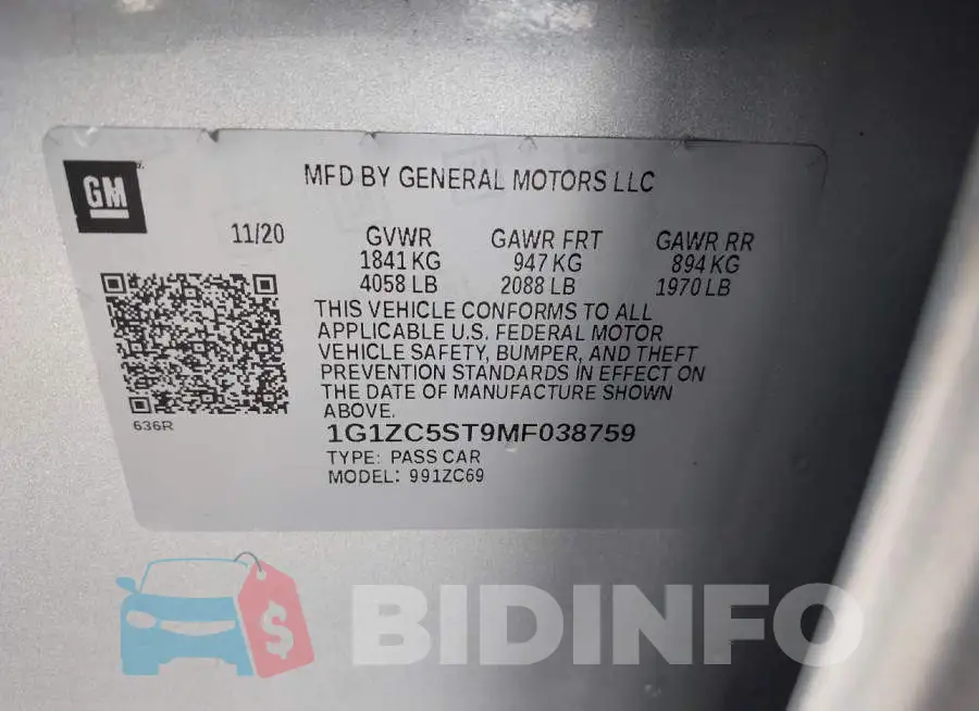 1G1ZC5ST9MF038759 Photo# 9