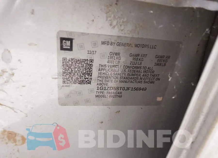 1G1ZD5ST0JF156949 Photo# 9