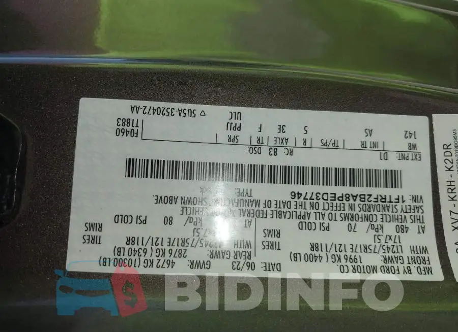 1FTRF2BA8PED37746 Photo# 9