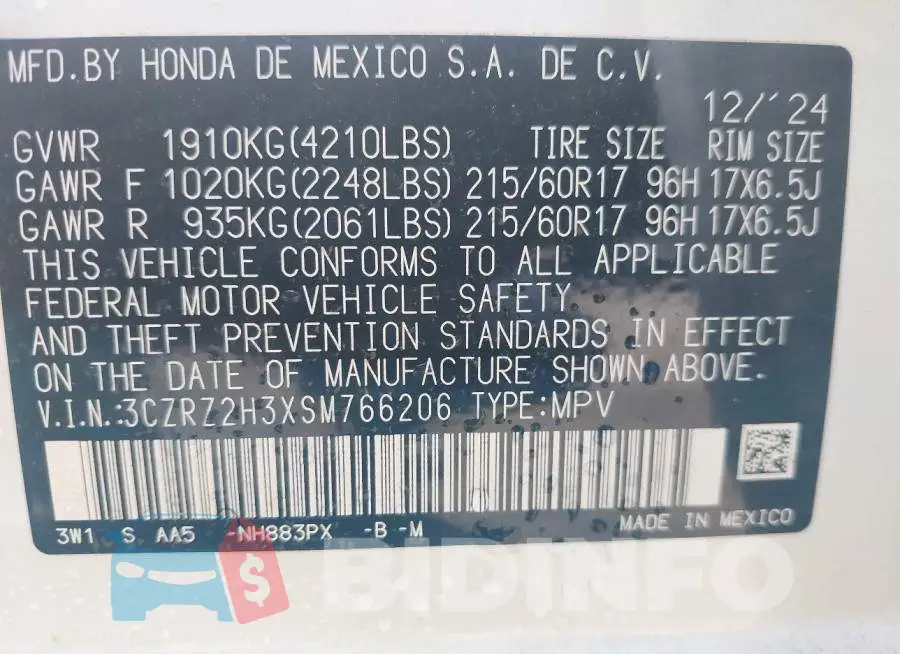 3CZRZ2H3XSM766206 Photo# 9