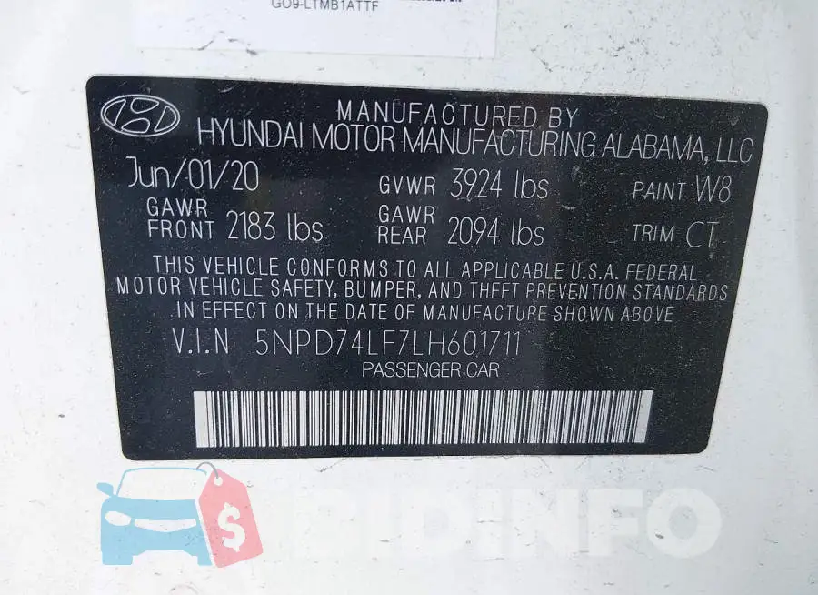 5NPD74LF7LH601711 Photo# 9