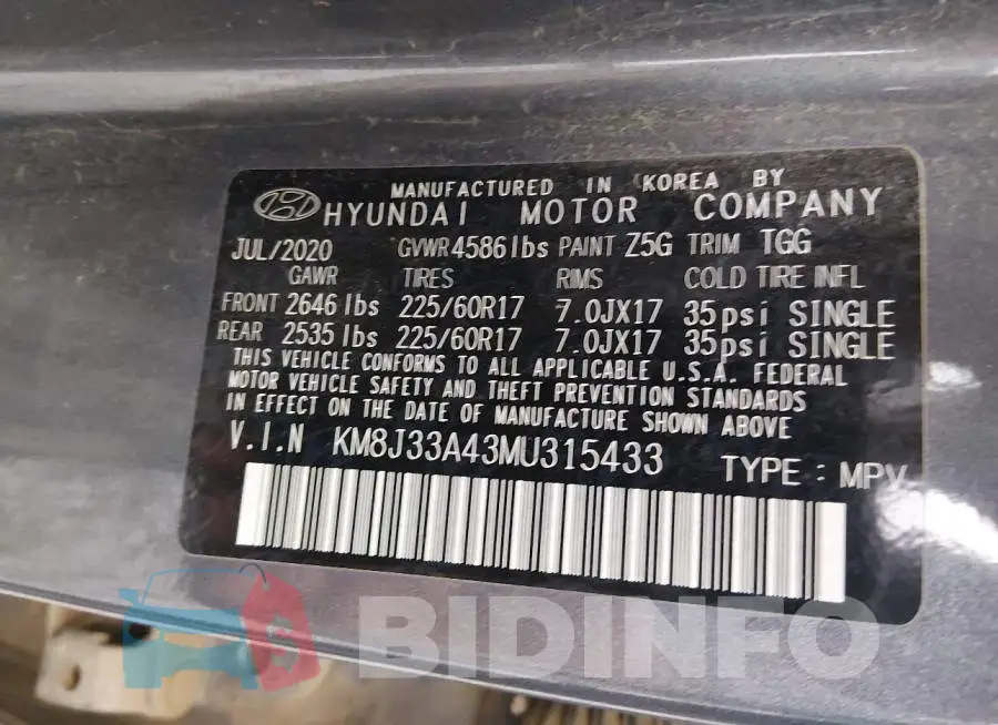KM8J33A43MU315433 Photo# 9