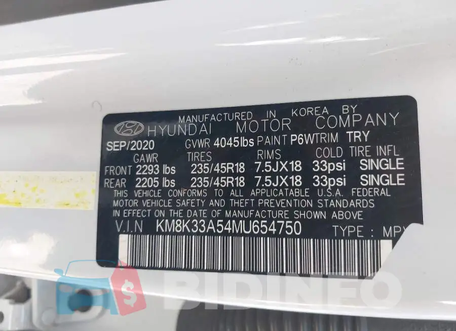 KM8K33A54MU654750 Photo# 9
