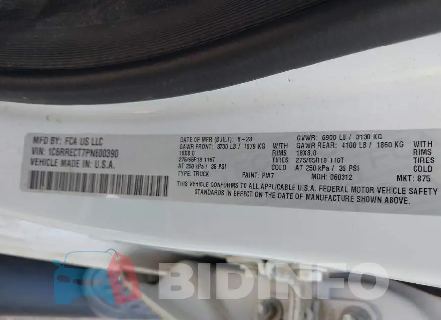 1C6RRECT7PN600390 Photo# 9