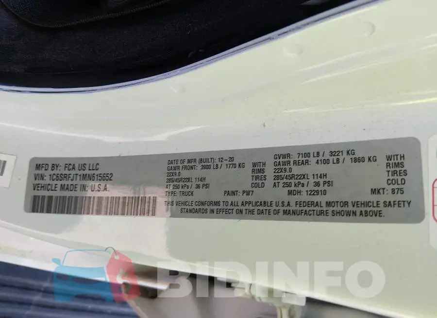 1C6SRFJT1MN615652 Photo# 9