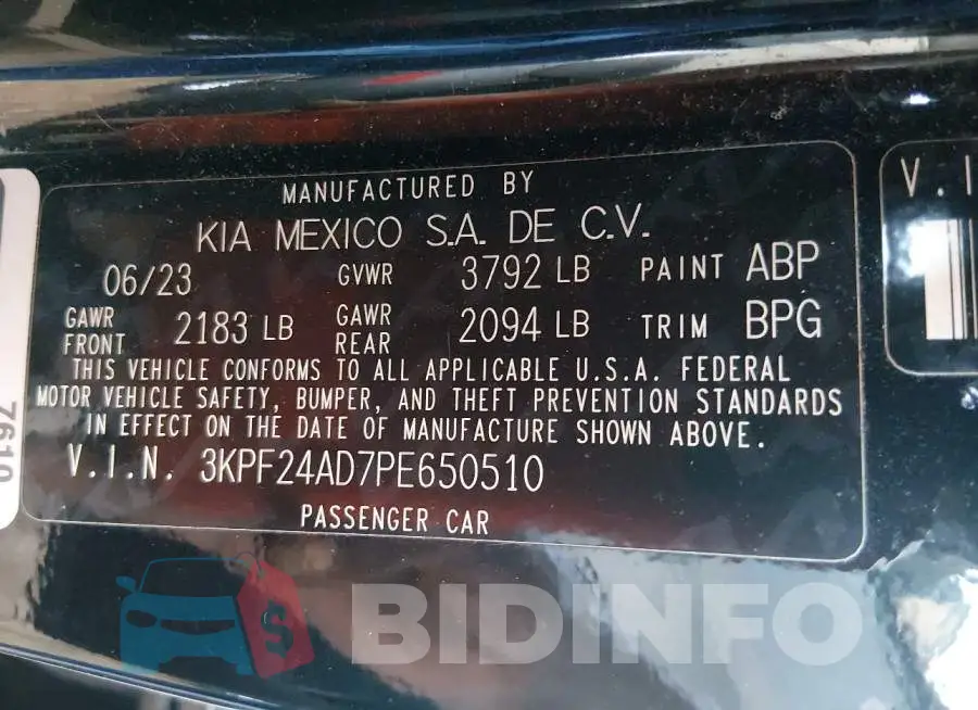 3KPF24AD7PE650510 Photo# 9