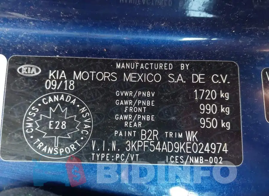 3KPF54AD9KE024974 Photo# 9