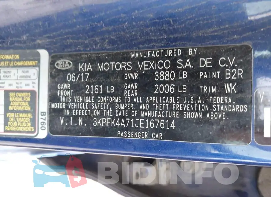 3KPFK4A71JE167614 Photo# 9