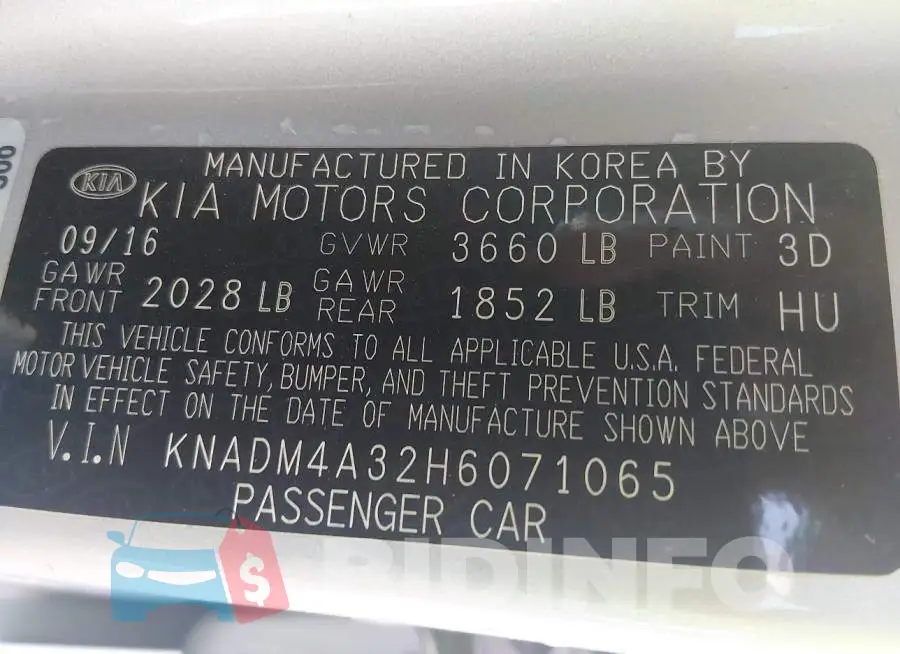 KNADM4A32H6071065 Photo# 9