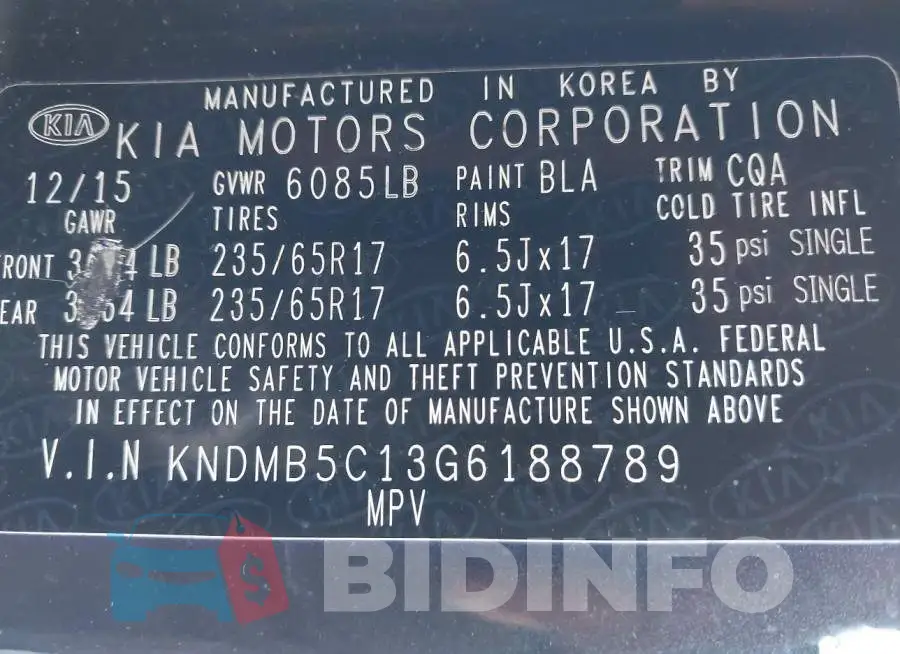 KNDMB5C13G6188789 Photo# 9