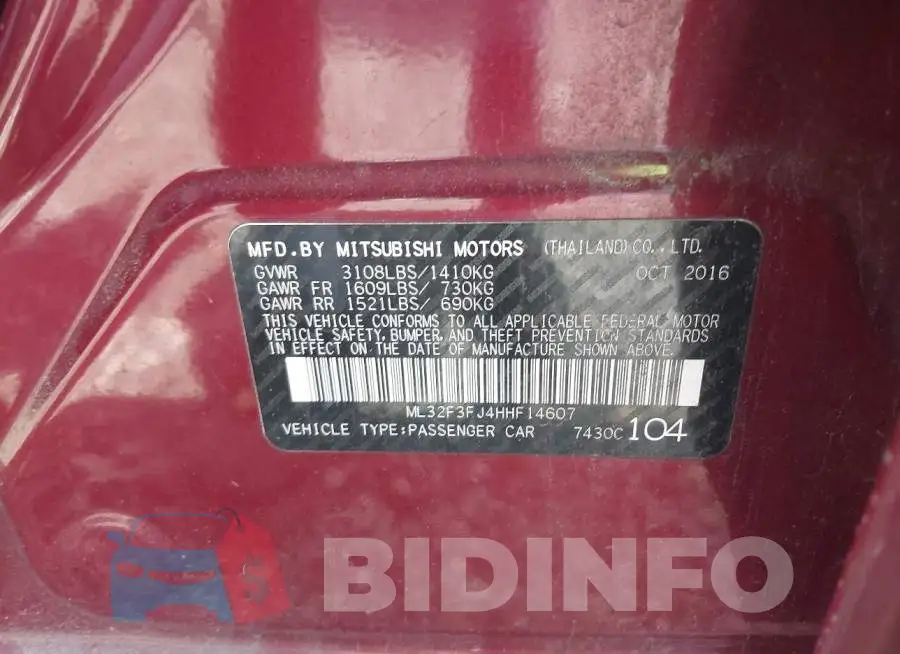 ML32F3FJ4HHF14607 Photo# 9