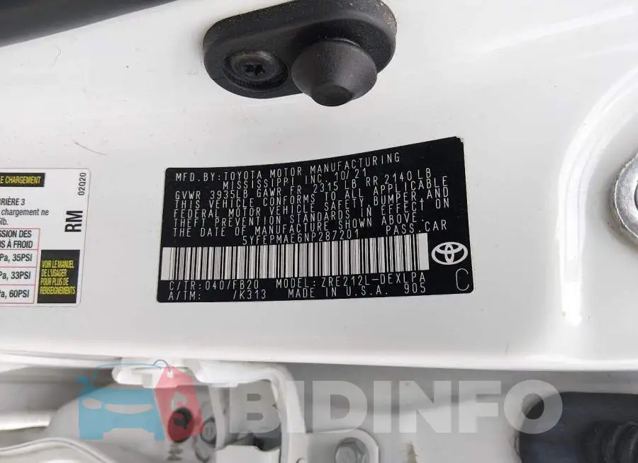 5YFEPMAE6NP287201 Photo# 9