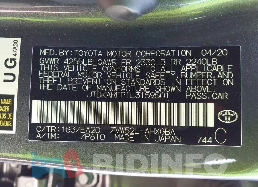 JTDKARFP1L3159501 Photo# 9