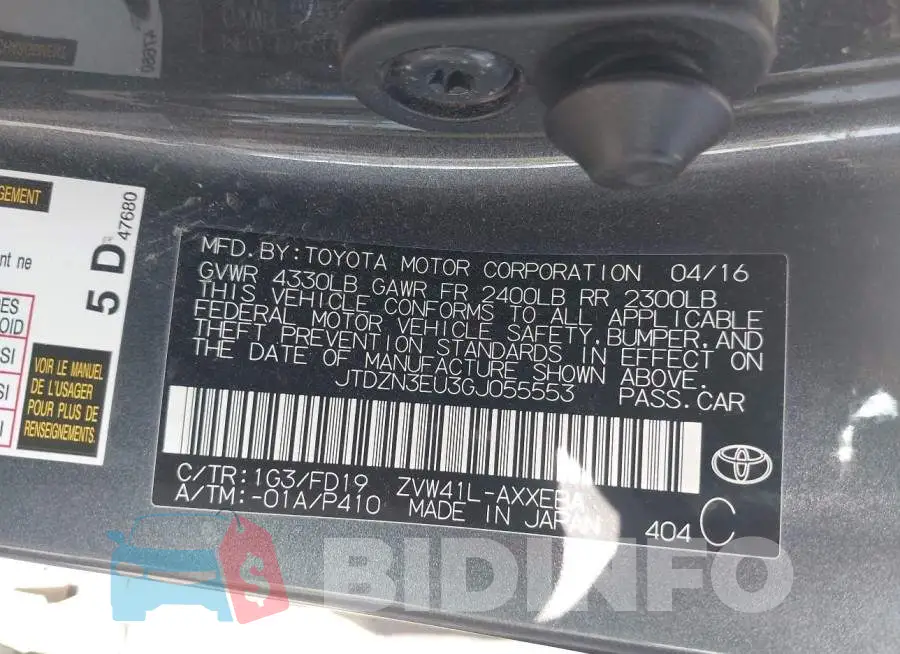 JTDZN3EU3GJ055553 Photo# 9