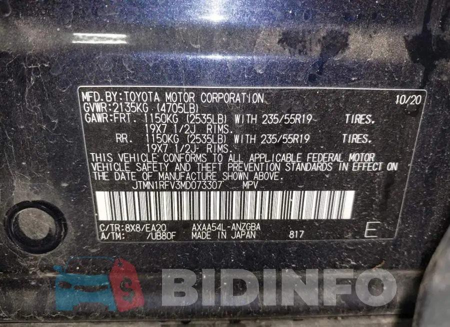 JTMN1RFV3MD073307 Photo# 9