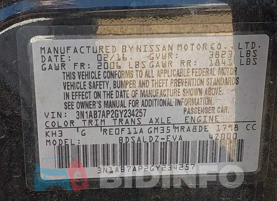 3N1AB7AP2GY234257 Photo# 9