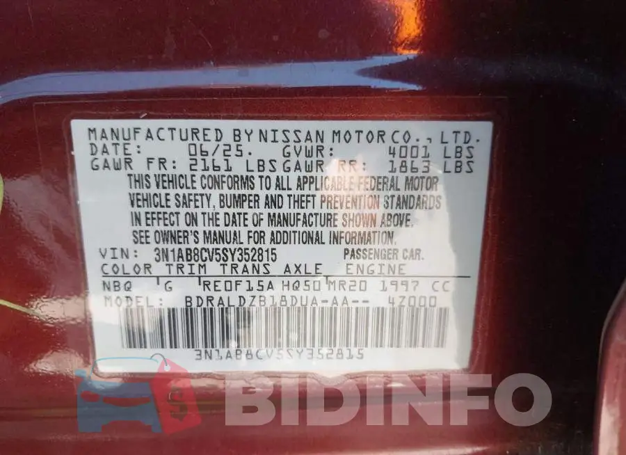 3N1AB8CV5SY352815 Photo# 9