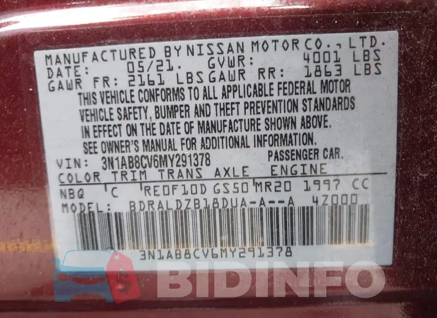 3N1AB8CV6MY291378 Photo# 9