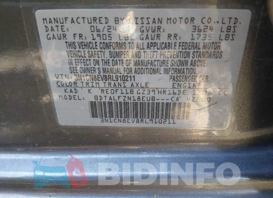 3N1CN8EV8RL910211 Photo# 9