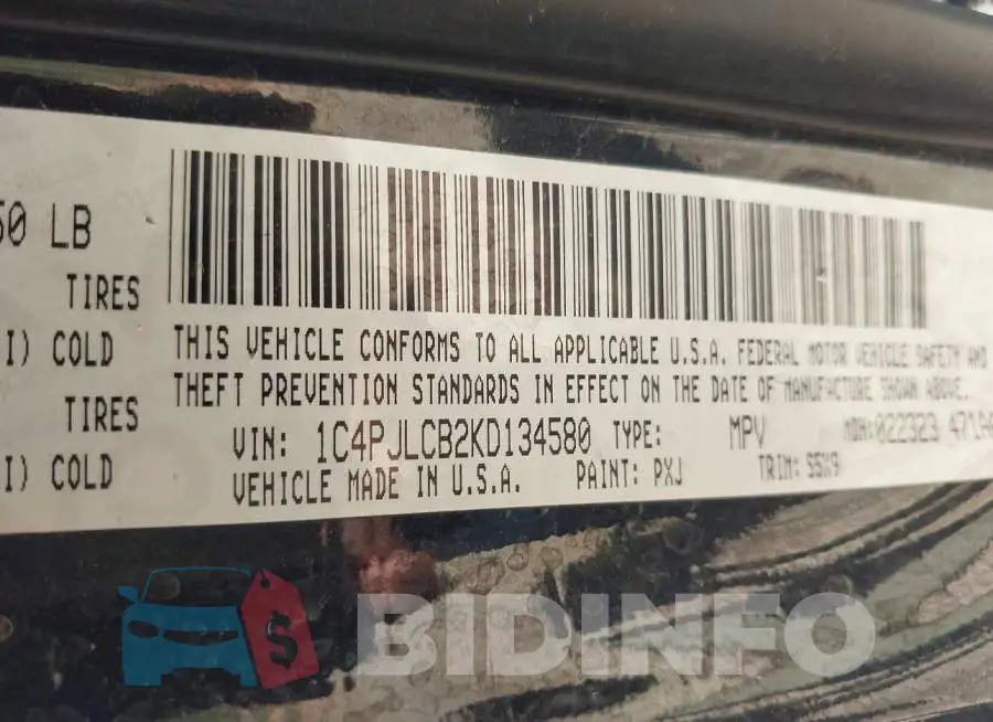 1C4PJLCB2KD134580 Photo# 9