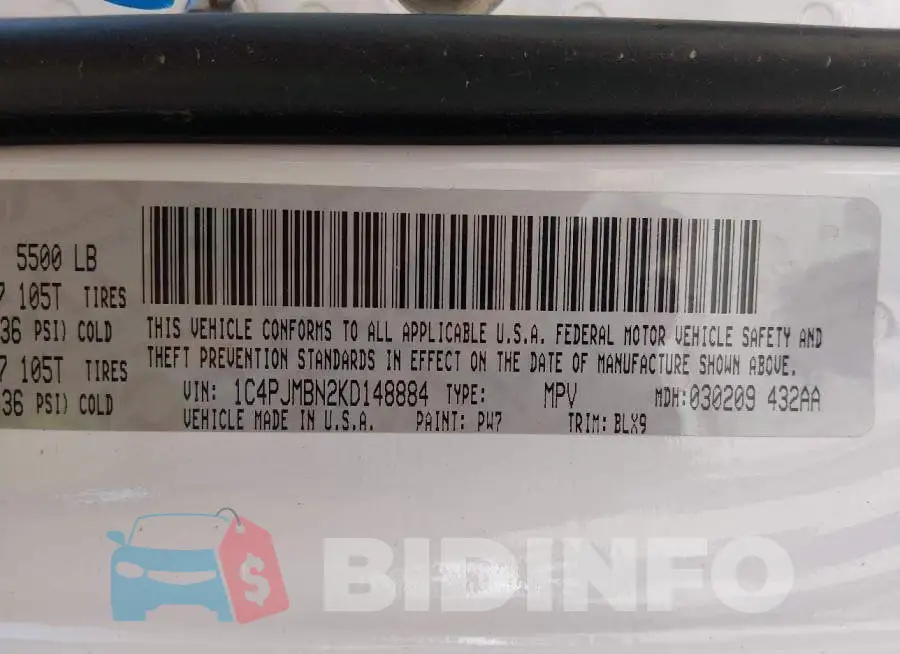 1C4PJMBN2KD148884 Photo# 9