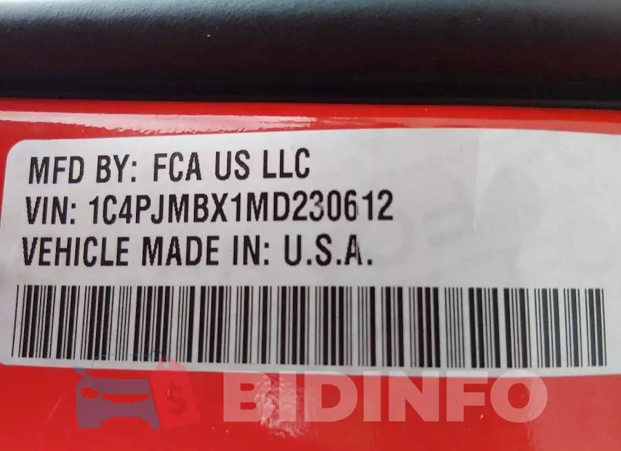 1C4PJMBX1MD230612 Photo# 9