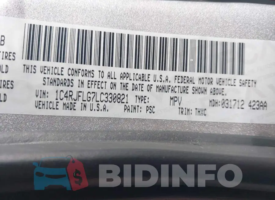 1C4RJFLG7LC330821 Photo# 9