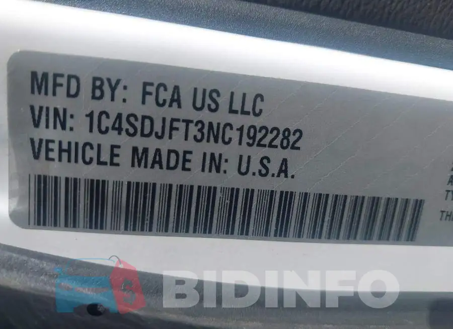 1C4SDJFT3NC192282 Photo# 9