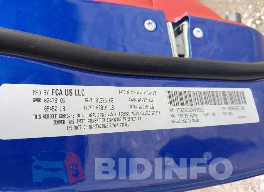 2C3CDXGJ2KH734621 Photo# 9