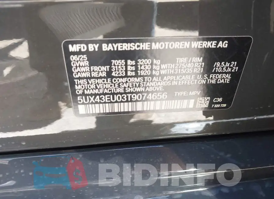 5UX43EU03T9074656 Photo# 9
