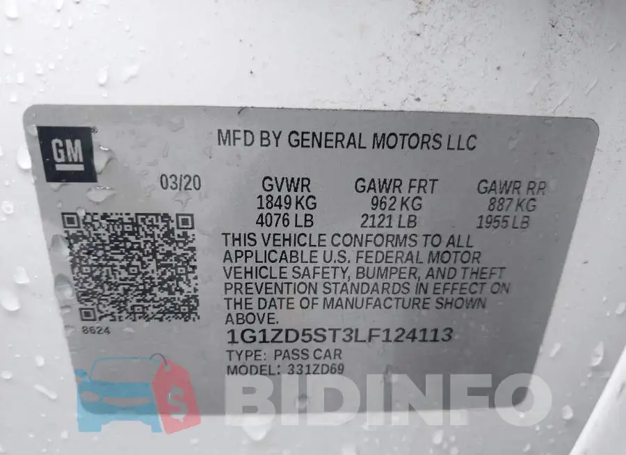 1G1ZD5ST3LF124113 Photo# 9