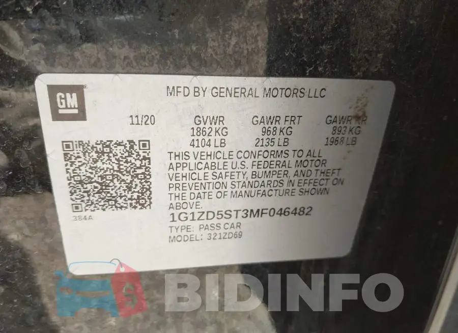 1G1ZD5ST3MF046482 Photo# 9