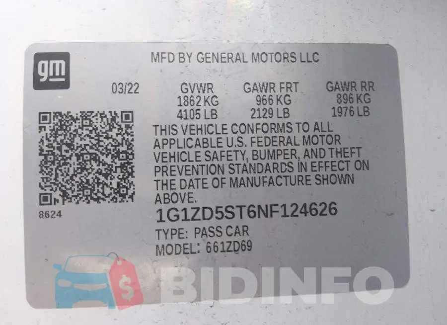 1G1ZD5ST6NF124626 Photo# 9