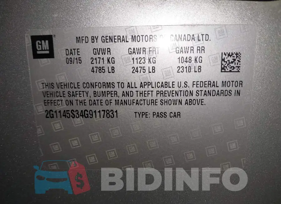 2G1145S34G9117831 Photo# 9