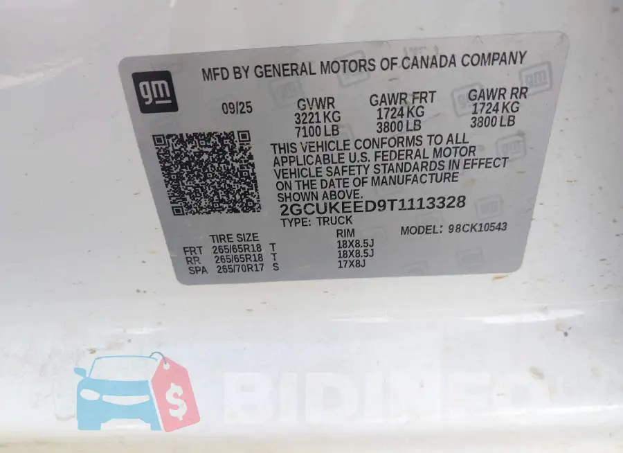2GCUKEED9T1113328 Photo# 9