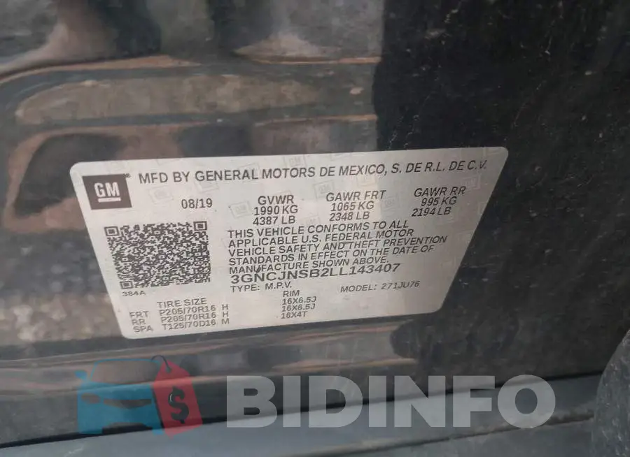 3GNCJNSB2LL143407 Photo# 9