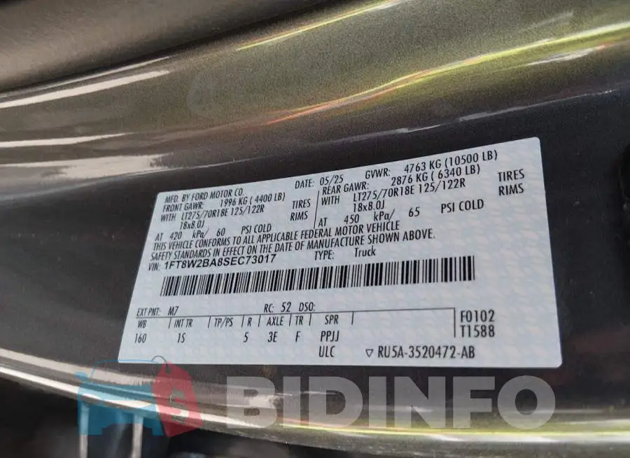 1FT8W2BA8SEC73017 Photo# 7