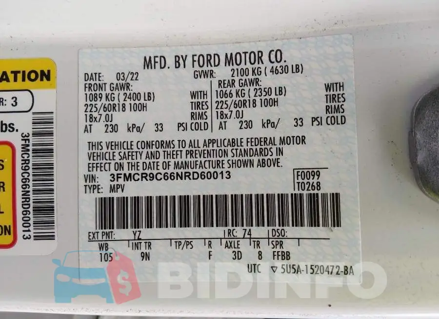 3FMCR9C66NRD60013 Photo# 9