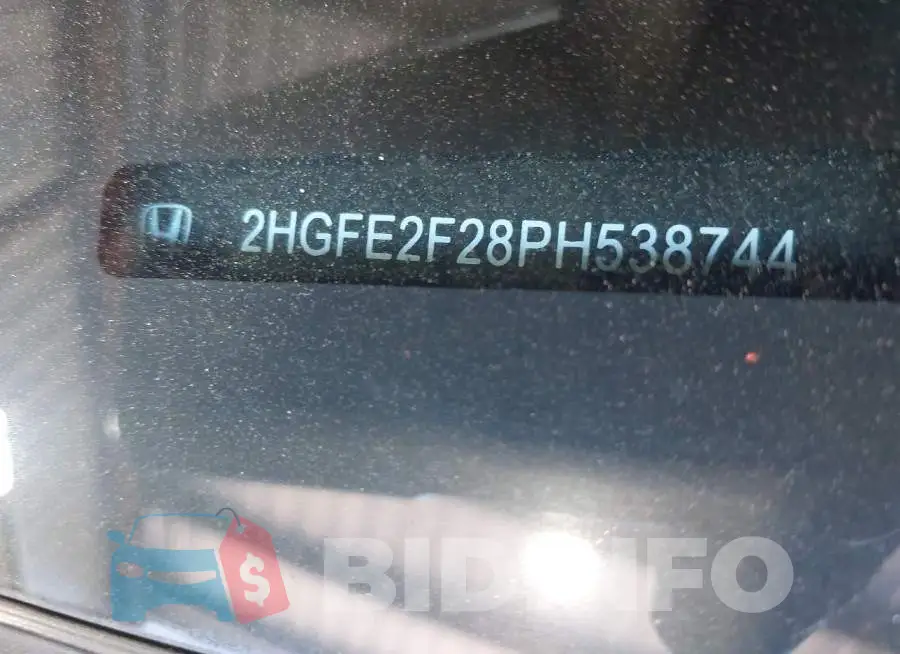 2HGFE2F28PH538744 Photo# 9