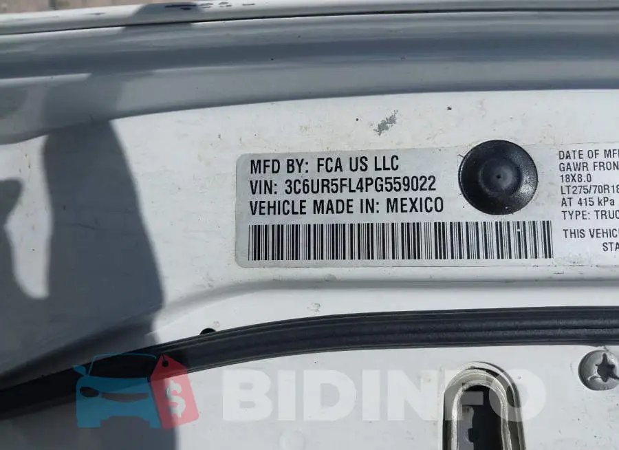 3C6UR5FL4PG559022 Photo# 9
