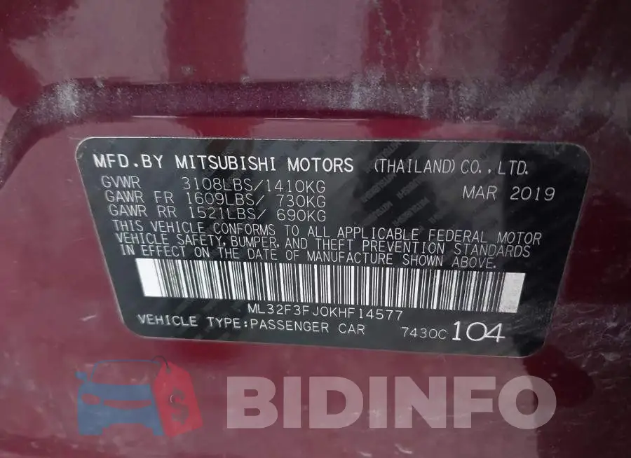 ML32F3FJ0KHF14577 Photo# 9