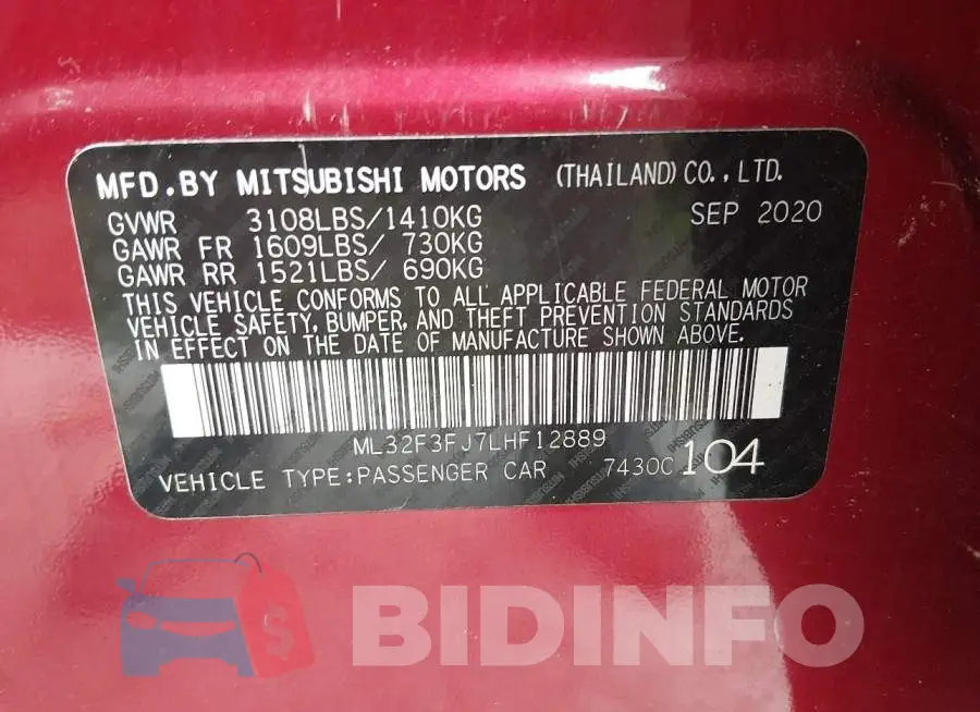 ML32F3FJ7LHF12889 Photo# 9