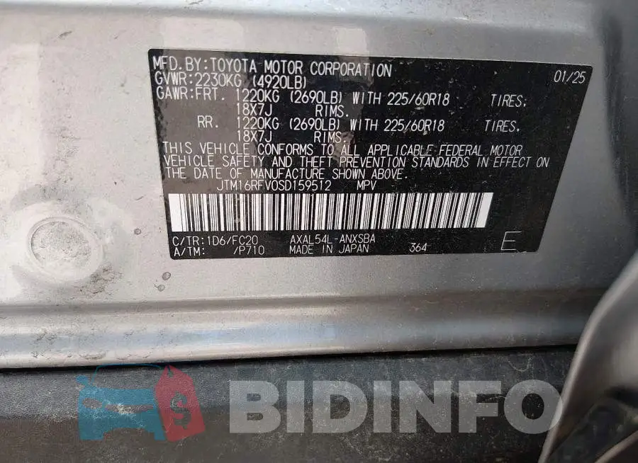 JTM16RFV0SD159512 Photo# 9